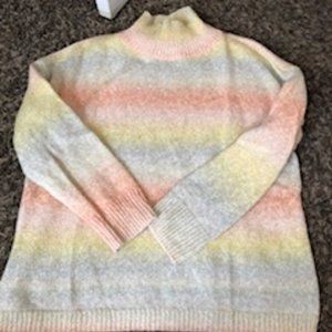 multi-colored knitted sweater